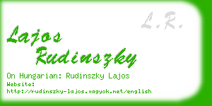 lajos rudinszky business card